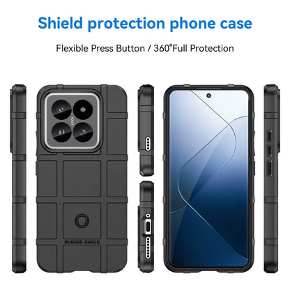 Phone Case for Xiaomi 14 Pro Slim-Fit Square Grid Texture TPU Phone Cover