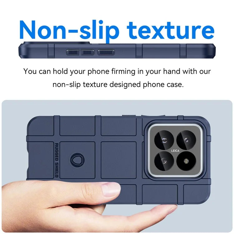 Phone Case for Xiaomi 14 Pro Slim-Fit Square Grid Texture TPU Phone Cover