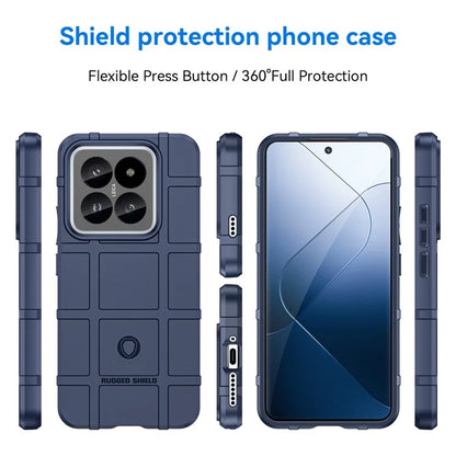 Phone Case for Xiaomi 14 Pro Slim-Fit Square Grid Texture TPU Phone Cover