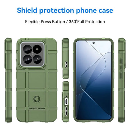 Phone Case for Xiaomi 14 Pro Slim-Fit Square Grid Texture TPU Phone Cover