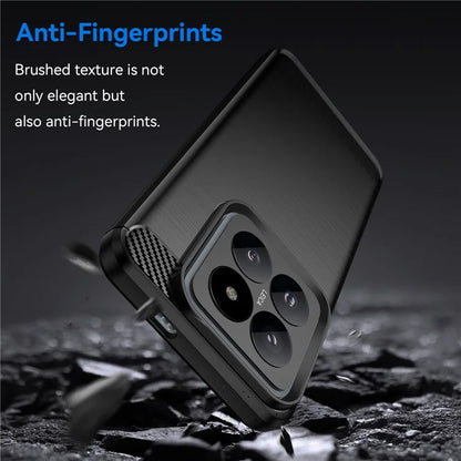 For Xiaomi 14 Pro Case TPU Carbon Fiber Texture Shell Slim-Fit Phone Cover