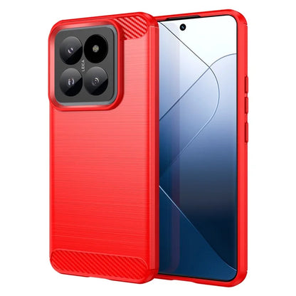 For Xiaomi 14 Pro Case TPU Carbon Fiber Texture Shell Slim-Fit Phone Cover