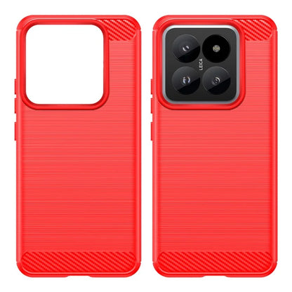 For Xiaomi 14 Pro Case TPU Carbon Fiber Texture Shell Slim-Fit Phone Cover