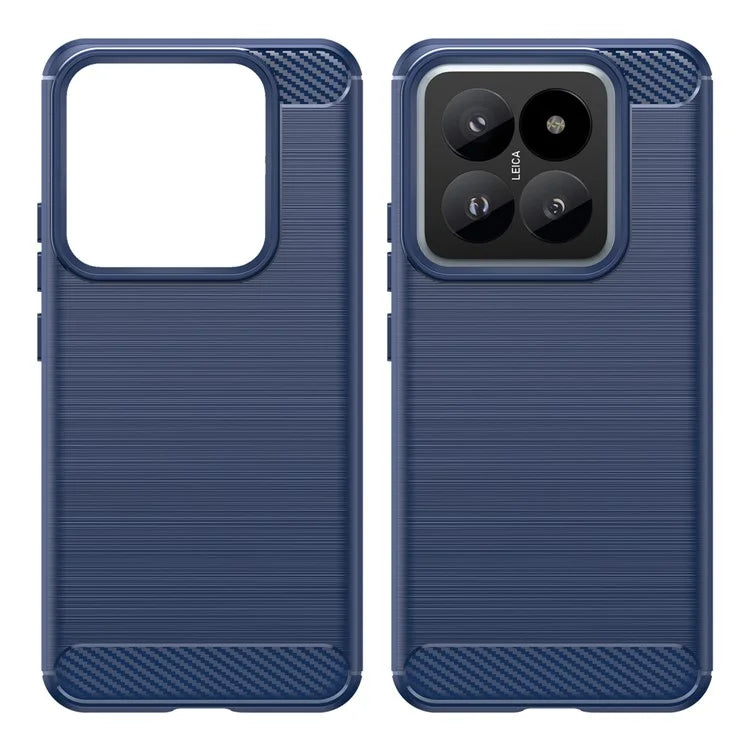 For Xiaomi 14 Pro Case TPU Carbon Fiber Texture Shell Slim-Fit Phone Cover