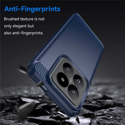 For Xiaomi 14 Pro Case TPU Carbon Fiber Texture Shell Slim-Fit Phone Cover