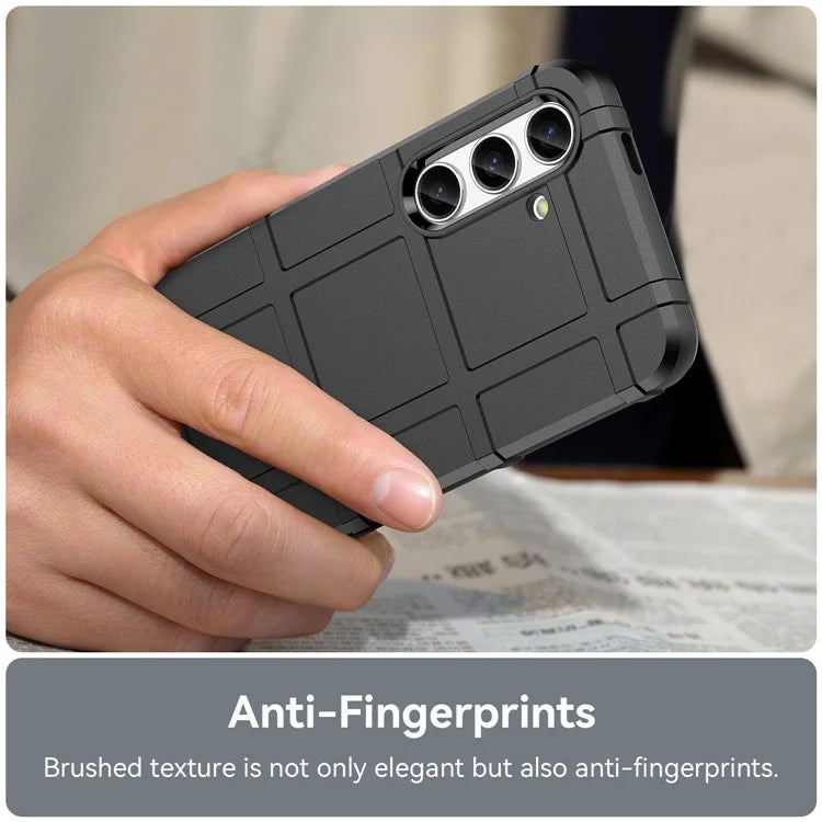 Square Grid Texture Shell for Samsung Galaxy S24 Flexible TPU Phone Case