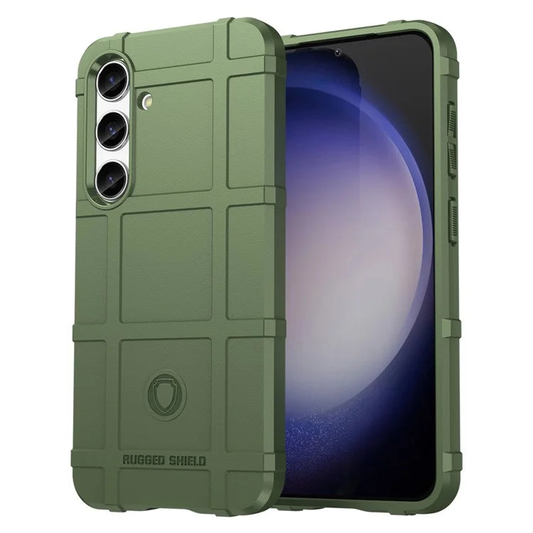 Square Grid Texture Shell for Samsung Galaxy S24 Flexible TPU Phone Case