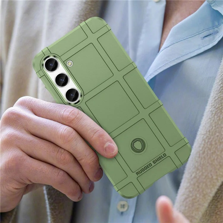 Square Grid Texture Shell for Samsung Galaxy S24 Flexible TPU Phone Case