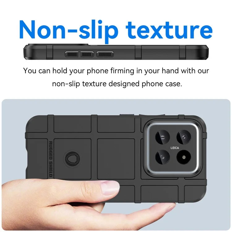 For Xiaomi 14 Case Slim-Fit Phone Shell Square Grid Texture TPU Phone Cover