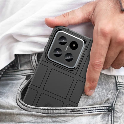 For Xiaomi 14 Case Slim-Fit Phone Shell Square Grid Texture TPU Phone Cover