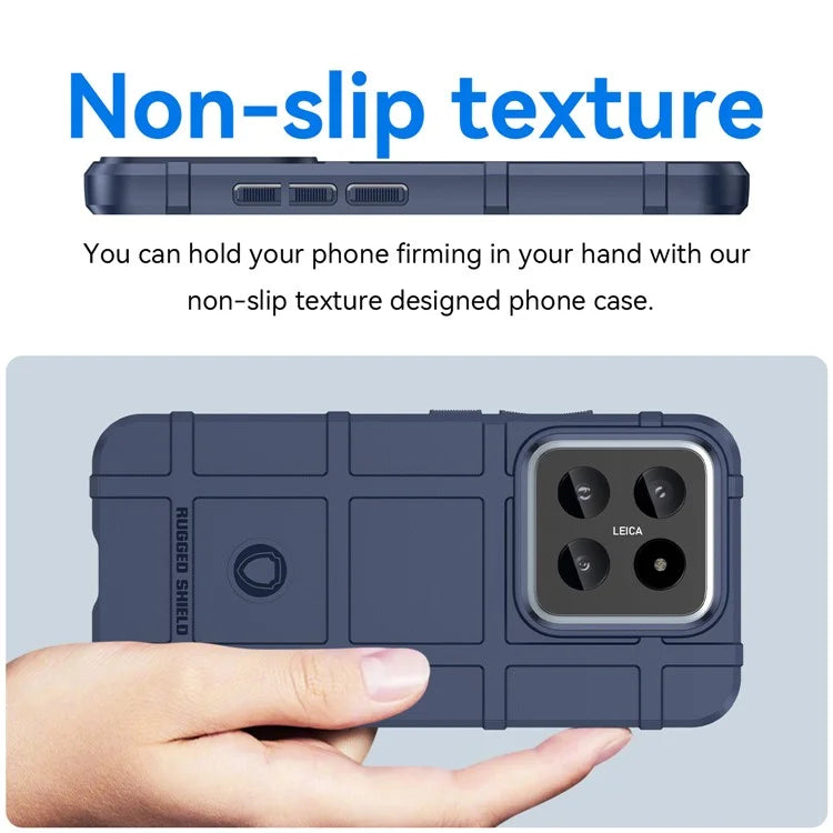 For Xiaomi 14 Case Slim-Fit Phone Shell Square Grid Texture TPU Phone Cover