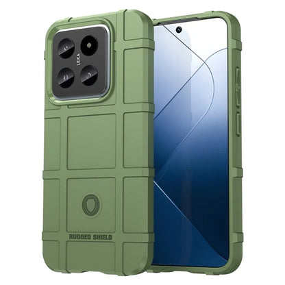 For Xiaomi 14 Case Slim-Fit Phone Shell Square Grid Texture TPU Phone Cover