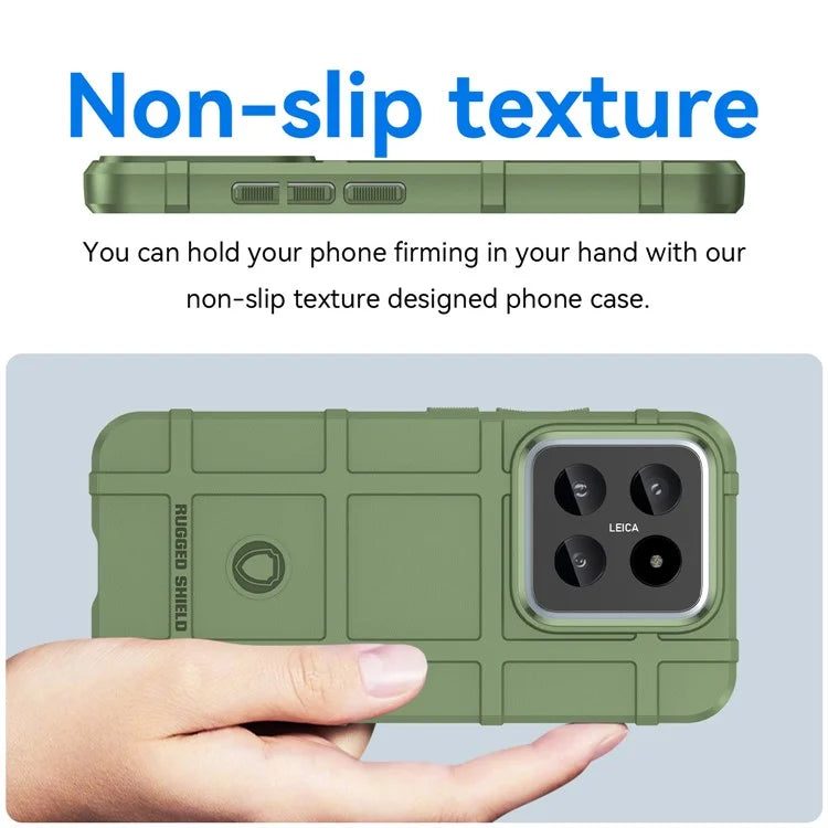 For Xiaomi 14 Case Slim-Fit Phone Shell Square Grid Texture TPU Phone Cover