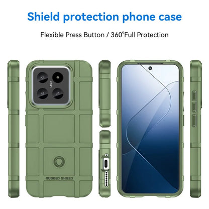 For Xiaomi 14 Case Slim-Fit Phone Shell Square Grid Texture TPU Phone Cover