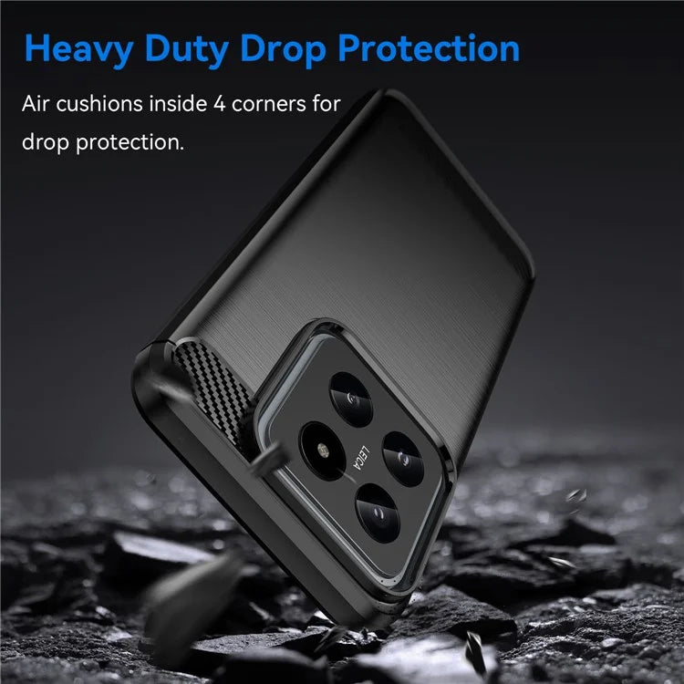 For Xiaomi 14 Anti-Scratch Phone Shell TPU Carbon Fiber Texture Phone Case
