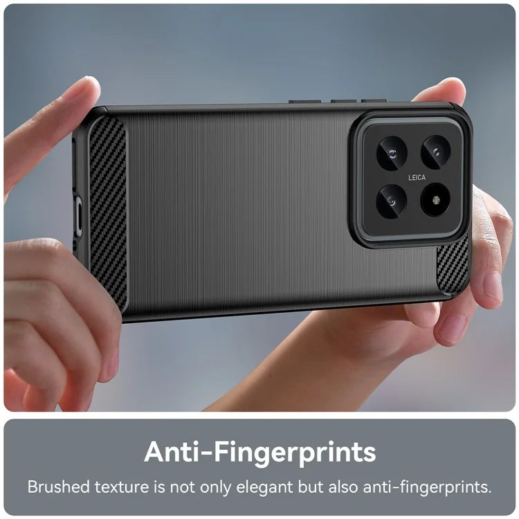 For Xiaomi 14 Anti-Scratch Phone Shell TPU Carbon Fiber Texture Phone Case