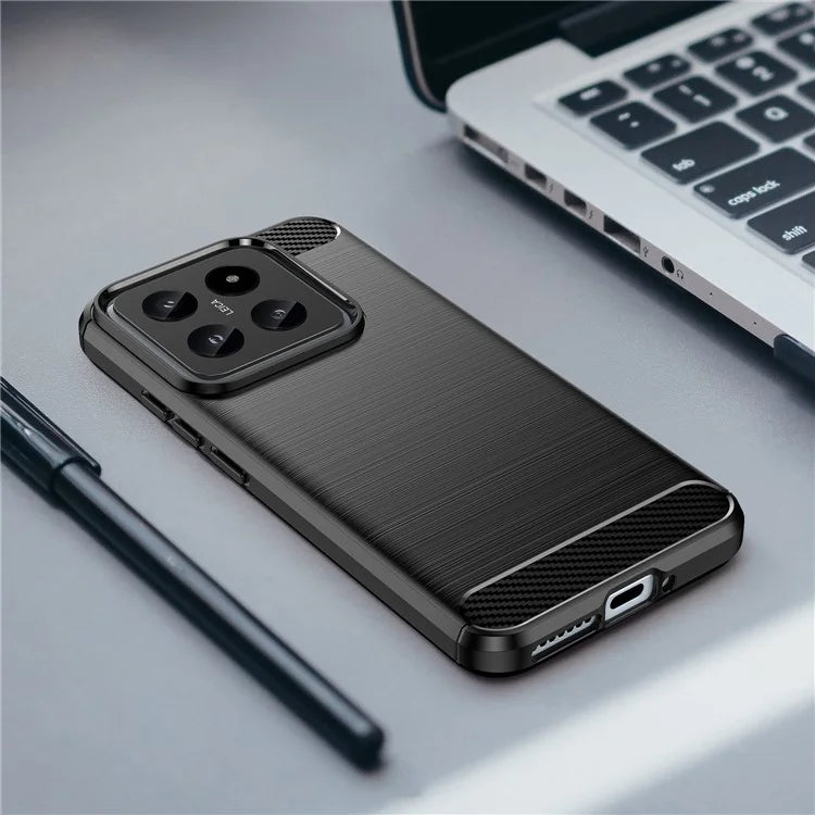 For Xiaomi 14 Anti-Scratch Phone Shell TPU Carbon Fiber Texture Phone Case