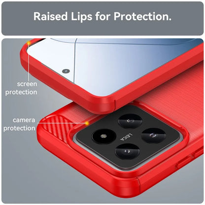 For Xiaomi 14 Anti-Scratch Phone Shell TPU Carbon Fiber Texture Phone Case