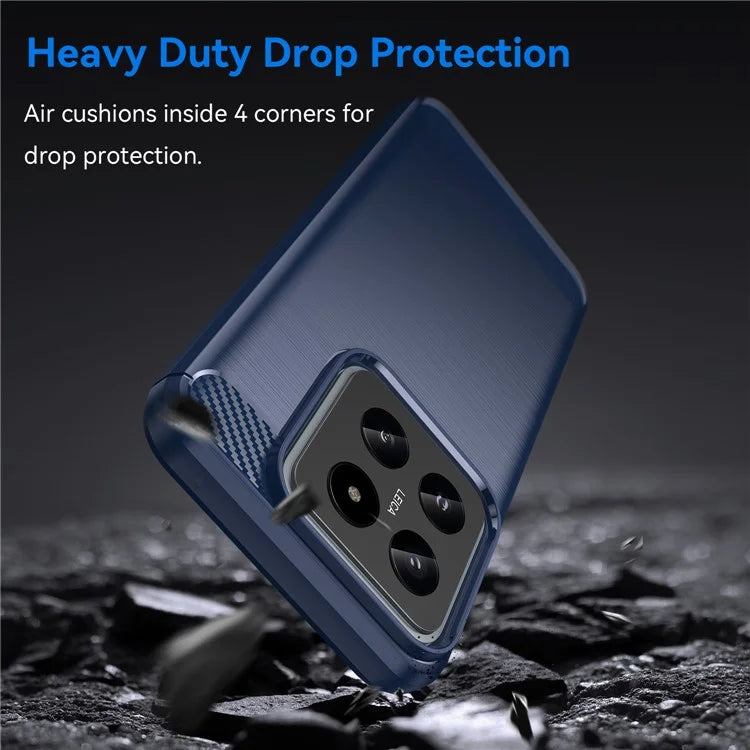 For Xiaomi 14 Anti-Scratch Phone Shell TPU Carbon Fiber Texture Phone Case