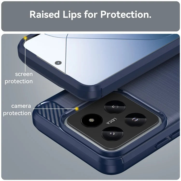For Xiaomi 14 Anti-Scratch Phone Shell TPU Carbon Fiber Texture Phone Case