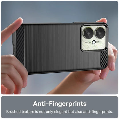 For Xiaomi Redmi 13C 4G / 5G / 13R 5G / Poco M6  / Poco C65 4G Case TPU Carbon Fiber Texture Cover