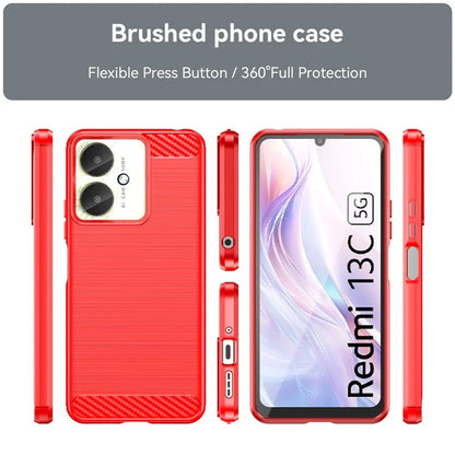 For Xiaomi Redmi 13C 4G / 5G / 13R 5G / Poco M6  / Poco C65 4G Case TPU Carbon Fiber Texture Cover