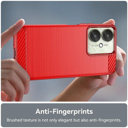 For Xiaomi Redmi 13C 4G / 5G / 13R 5G / Poco M6  / Poco C65 4G Case TPU Carbon Fiber Texture Cover