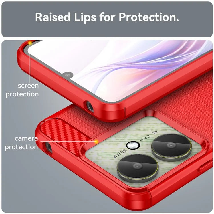 For Xiaomi Redmi 13C 4G / 5G / 13R 5G / Poco M6  / Poco C65 4G Case TPU Carbon Fiber Texture Cover