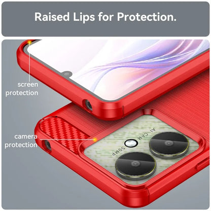 For Xiaomi Redmi 13C 4G / 5G / 13R 5G / Poco M6  / Poco C65 4G Case TPU Carbon Fiber Texture Cover