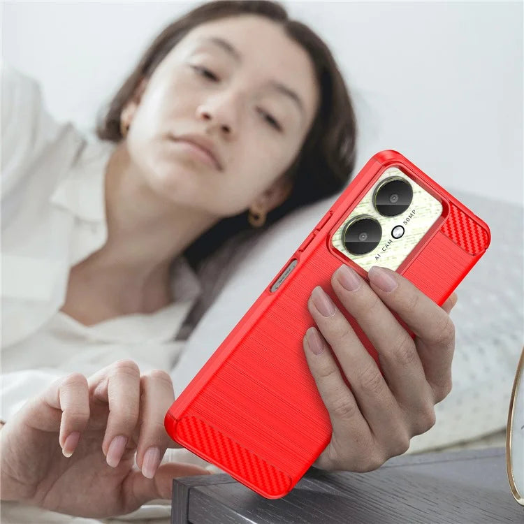 For Xiaomi Redmi 13C 4G / 5G / 13R 5G / Poco M6  / Poco C65 4G Case TPU Carbon Fiber Texture Cover