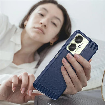 For Xiaomi Redmi 13C 4G / 5G / 13R 5G / Poco M6  / Poco C65 4G Case TPU Carbon Fiber Texture Cover