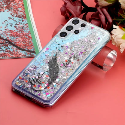 For Samsung Galaxy S24 Ultra Case Quicksand Embossment Pattern TPU Cover