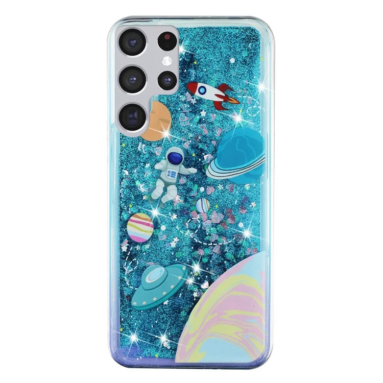 For Samsung Galaxy S24 Ultra Case Quicksand Embossment Pattern TPU Cover