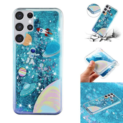 For Samsung Galaxy S24 Ultra Case Quicksand Embossment Pattern TPU Cover