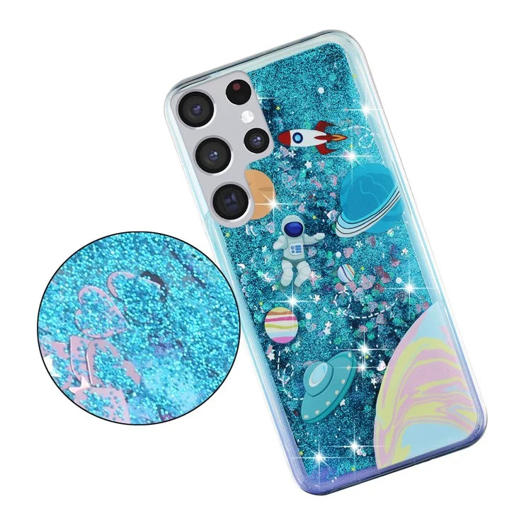 For Samsung Galaxy S24 Ultra Case Quicksand Embossment Pattern TPU Cover