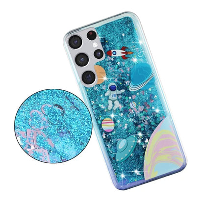 For Samsung Galaxy S24 Ultra Case Quicksand Embossment Pattern TPU Cover