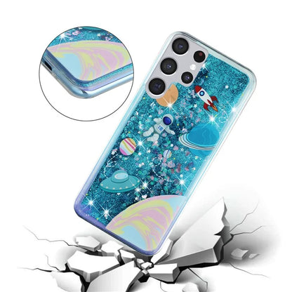 For Samsung Galaxy S24 Ultra Case Quicksand Embossment Pattern TPU Cover