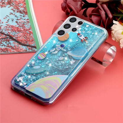 For Samsung Galaxy S24 Ultra Case Quicksand Embossment Pattern TPU Cover