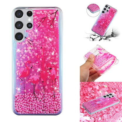 For Samsung Galaxy S24 Ultra Case Quicksand Embossment Pattern TPU Cover