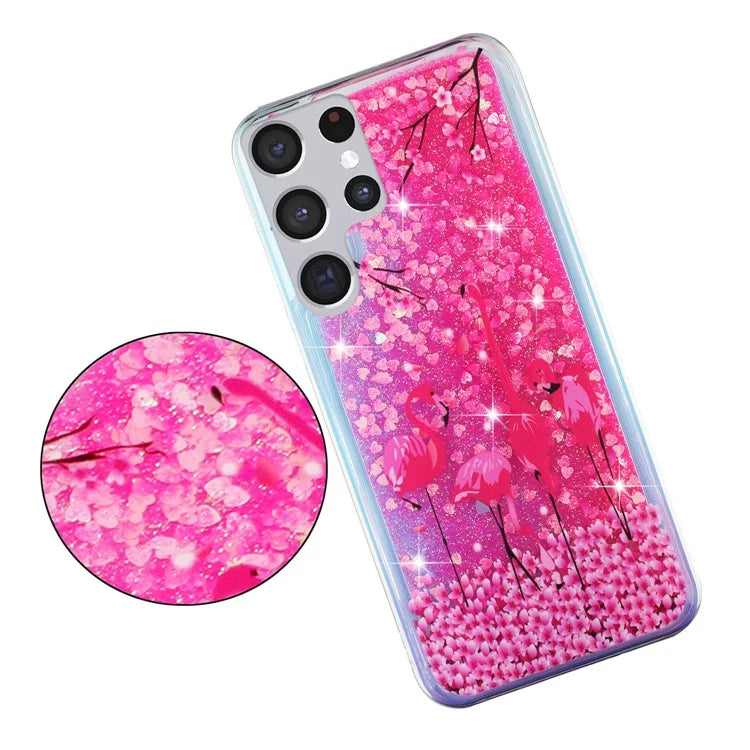 For Samsung Galaxy S24 Ultra Case Quicksand Embossment Pattern TPU Cover