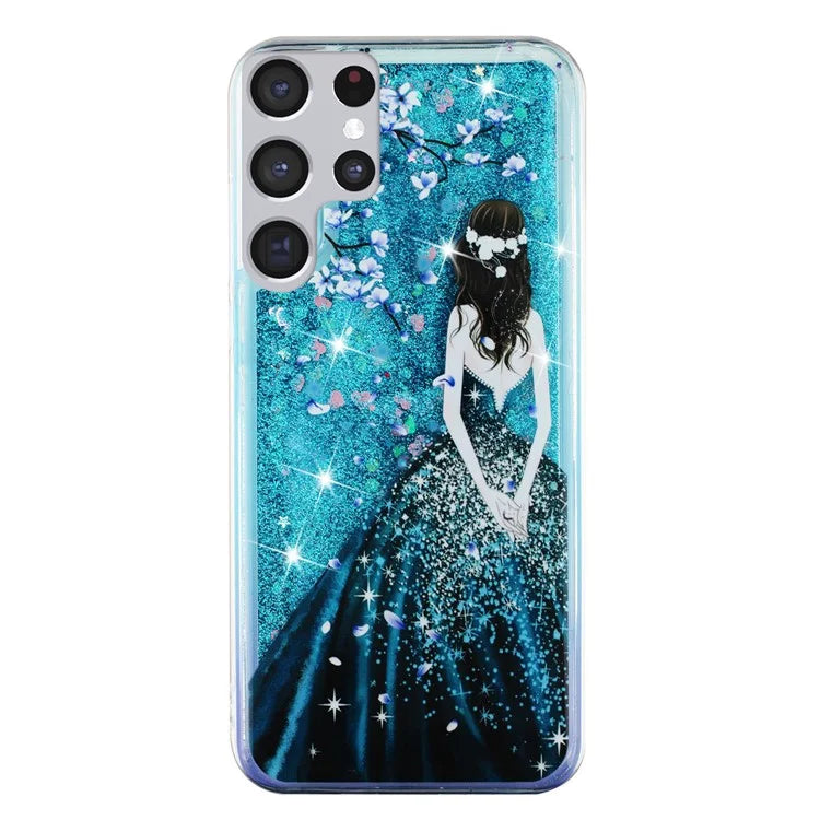 For Samsung Galaxy S24 Ultra Case Quicksand Embossment Pattern TPU Cover