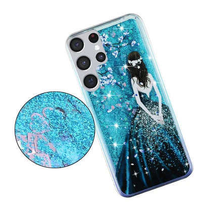 For Samsung Galaxy S24 Ultra Case Quicksand Embossment Pattern TPU Cover