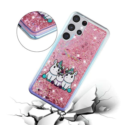 For Samsung Galaxy S24 Ultra Case Quicksand Embossment Pattern TPU Cover