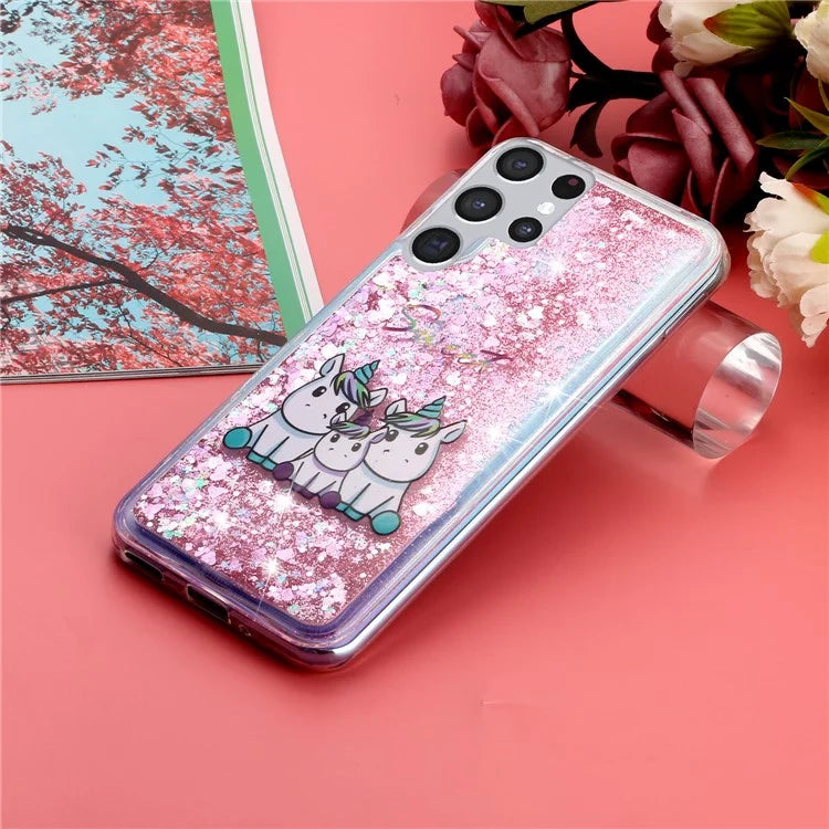 For Samsung Galaxy S24 Ultra Case Quicksand Embossment Pattern TPU Cover
