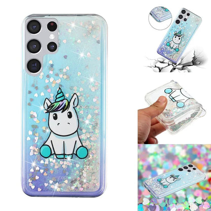 For Samsung Galaxy S24 Ultra Case Quicksand Embossment Pattern TPU Cover