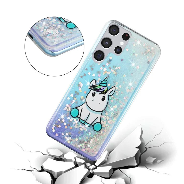 For Samsung Galaxy S24 Ultra Case Quicksand Embossment Pattern TPU Cover