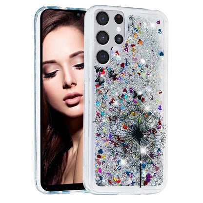 For Samsung Galaxy S24 Ultra Case Quicksand Embossment Pattern TPU Cover