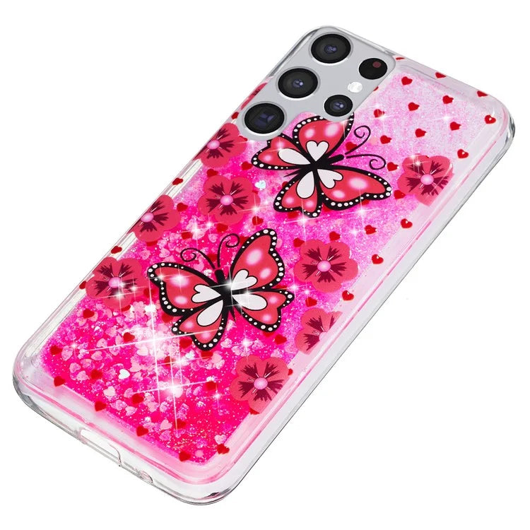 For Samsung Galaxy S24 Ultra Case Quicksand Embossment Pattern TPU Cover