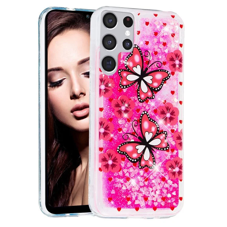 For Samsung Galaxy S24 Ultra Case Quicksand Embossment Pattern TPU Cover