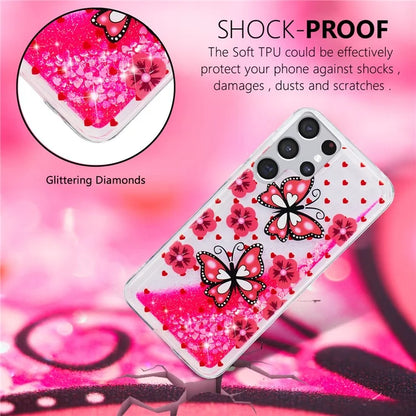 For Samsung Galaxy S24 Ultra Case Quicksand Embossment Pattern TPU Cover